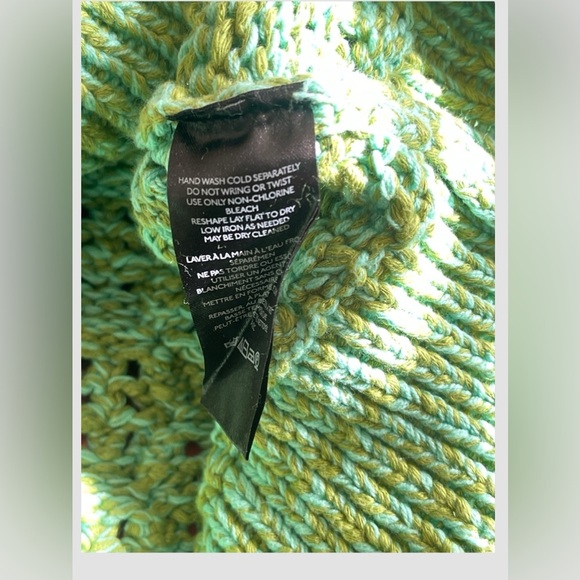 Urban Outfitters BDG Killian Quarter-Zip Pointelle Green Knit Sweater Sz M NWOT - Picture 8 of 9